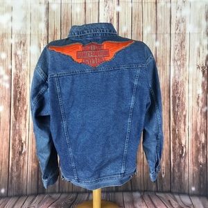 Blue Denim Standard Trucker Jacket Size Large